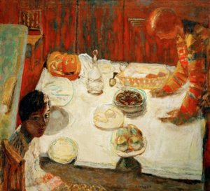 白いテーブルクロス 作： Pierre Bonnard