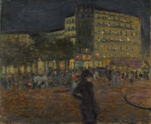 夜のピガール広場。 1905-08年頃 作： Pierre Bonnard
