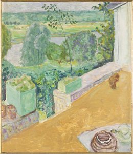 テラスの犬1917年のテラスの犬 作： Pierre Bonnard