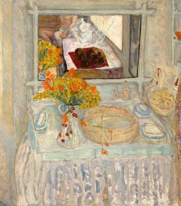 鏡のあるドレッシング・テーブル 1913年頃 （油彩・キャンバス 作： Pierre Bonnard