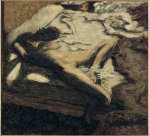 ベッドで眠っている女性、または怠惰 作： Pierre Bonnard
