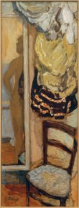 鏡の中の女性ヌード 作： Pierre Bonnard