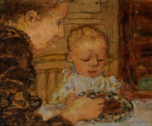 祖母と子供 作： Pierre Bonnard
