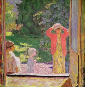 窓の前、1918 作： Pierre Bonnard
