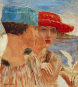 カモメの若い女の子 作： Pierre Bonnard