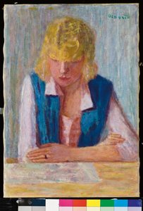 青いベストの金髪 作： Pierre Bonnard