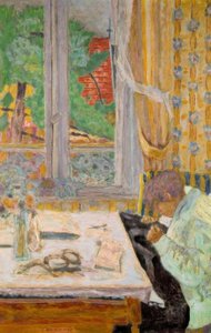 LaCouturière、または窓の近くのLa couture 作： Pierre Bonnard