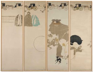 ヌールリスの散歩道、フィアクレスのフリーズ 作： Pierre Bonnard