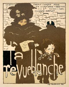 La Revue Blanche、有名な月刊誌1894の創刊号を宣伝するポスター