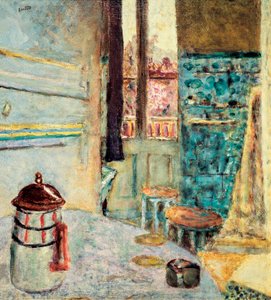 コーヒーメーカーで、1937年 作： Pierre Bonnard
