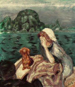 ヴァーノンへの船旅。ボナード夫人 作： Pierre Bonnard
