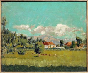 ドーフィネの風景 ピエール・ボナール（1867-1947）の絵画 1888年 日0.19x0.29 m 個人蔵