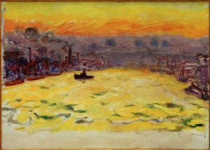港、夕日 作： Pierre Bonnard
