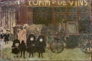 タクシーまたはワイン貿易または学校を去る 作： Pierre Bonnard