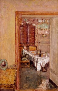 ダイニングルームにいる小さな男の子ピエール・ボナール（1867-1947）の絵画 1898年 イギリス 個人蔵 作： Pierre Bonnard