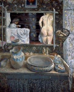 洗面台の上の鏡、1908年。 作： Pierre Bonnard