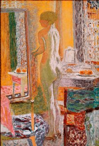 氷の前のヌード ピエール・ボナール（1867-1947）の絵画 1933年 薄暗い。152x102 cm ヴェネツィア、近代美術館ガレリア
