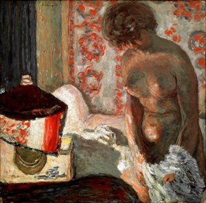 ランプを持つヌード ピエール・ボナール（1867-1947）の絵画 1910-1911年 薄暗い 75,5x75 cm ベルン、ハンス・R・コレクションHahnloserコレクション