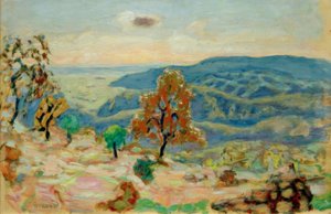 山の風景 作： Pierre Bonnard