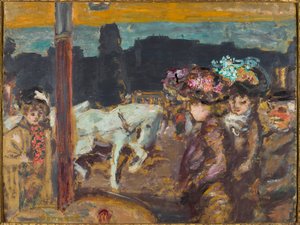 1894年頃、クリシーの馬と少女を森の中に置く. 作： Pierre Bonnard