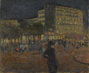 夜のピガール広場 作： Pierre Bonnard