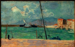 カンヌ港またはラテンセーリング 作： Pierre Bonnard