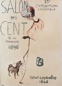 サロンデセント第23回展の宣伝ポスター、1896年