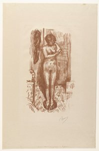 立っている裸の女性が体を洗う エチュード ド ヌー 作： Pierre Bonnard