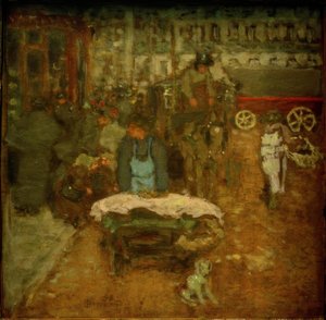 大通りに 作： Pierre Bonnard