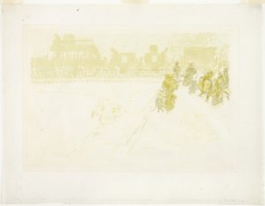 橋（『パリの生活』より 作： Pierre Bonnard