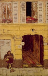 オルガングラインダー、1895年 作： Pierre Bonnard