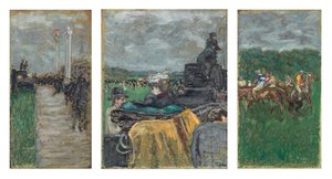 ロンシャンのレース；Les Courses a Longchamp 作： Pierre Bonnard