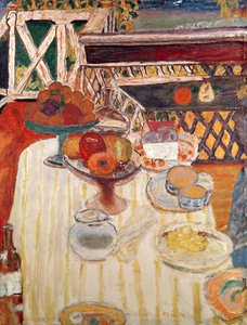 白いテーブルクロス 作： Pierre Bonnard