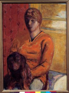 犬の女」。ピエール・ボナール（1867-1947）の絵画、20世紀。グルノーブル、Musee des Beaux Arts。 作： Pierre Bonnard