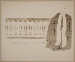 無題 (バルコニーの女性) 作： Pierre Bonnard