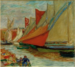 カンヌのドライセイル-セーリングボート 作： Pierre Bonnard