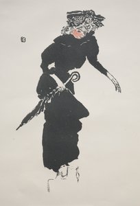 傘を持つ女性 作： Pierre Bonnard