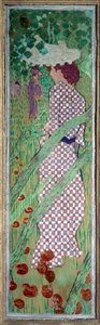クアドリラのドレスを着た女性 ピエール・ボナール（1867-1947）の絵画 1891年 薄さ1,6x0,48 m パリ、オルセー美術館 作： Pierre Bonnard