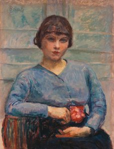 バラの青の少女、1916年頃（キャンバスに油彩） 作： Pierre Bonnard