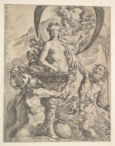 木星、冥王星、海王星が富を幸運に捧げる、1624 年。 作： Pierre Brebiette