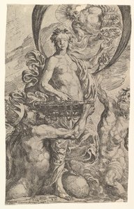 木星、冥王星、海王星が富を1624年に富に提供 作： Pierre Brebiette