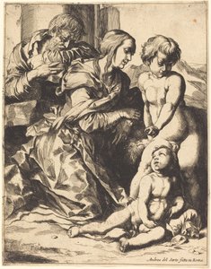 聖家族 作： Pierre Brebiette after Andrea del Sarto