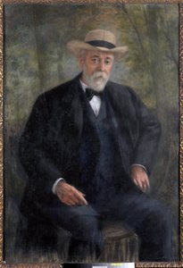 モンモランシーの彼の庭にある評議会アンリ・ブリッソン（1835-1912）の大統領の肖像（絵画）