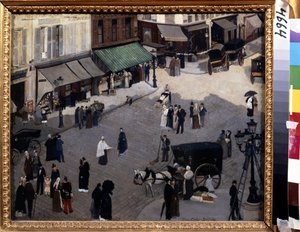 パリのピガール広場。 ピエール・キャリエール＝ベルーズの絵画 (カリエール・ベルーズ)