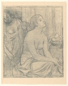 彼女のトイレの女性 作： Pierre Cécile Puvis de Chavannes
