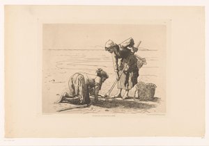 海岸線の漁師 Pêcheuses au bord de la mer. (アイテムのタイトル) 作： Pierre Celestin Billet