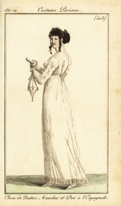 スペインのダーツを持つドレスを着た女性、パリ 作： Pierre Charles Baquoy