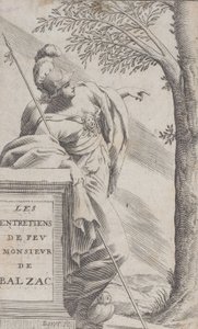 口絵、故バルザック氏へのインタビューより Les Entretiens de Feu Monsieur d...、1660年。 作： Pierre Daret