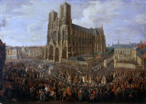 戴冠式後のルイ 15 世の騎兵隊、1722 年 10 月 26 日 作： Pierre Denis II Martin