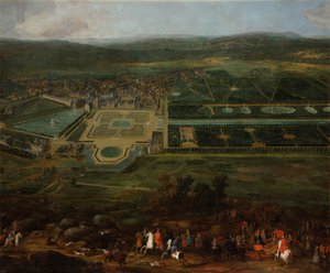 フォンテーヌブロー城の眺め、1718～1725年 作： Pierre Denis II Martin